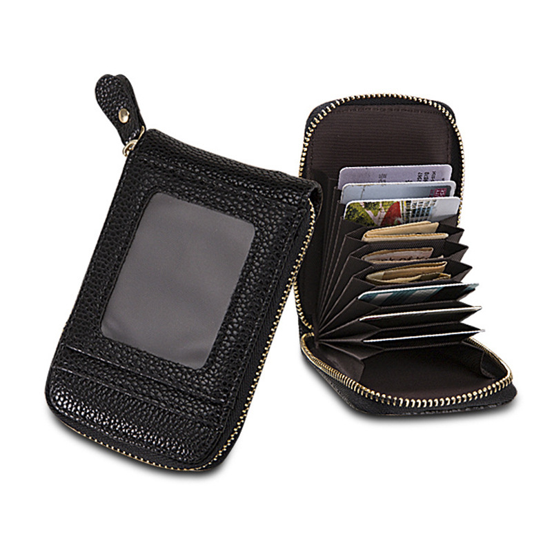 Foreign trade new PU id bag multi-card zipper coin purse card case women's organ card holder