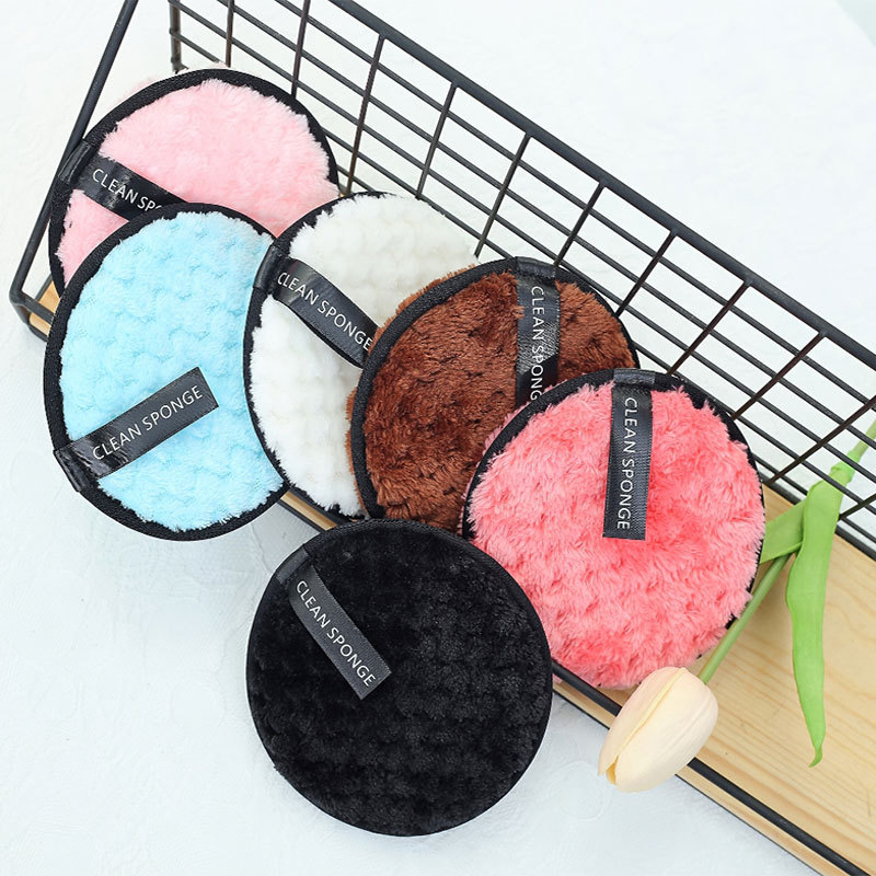 Pineapple Pig Clear Water Face Wash Round Makeup Remover Washable Double-sided Clean Beauty Egg Disposable Powder Puff 