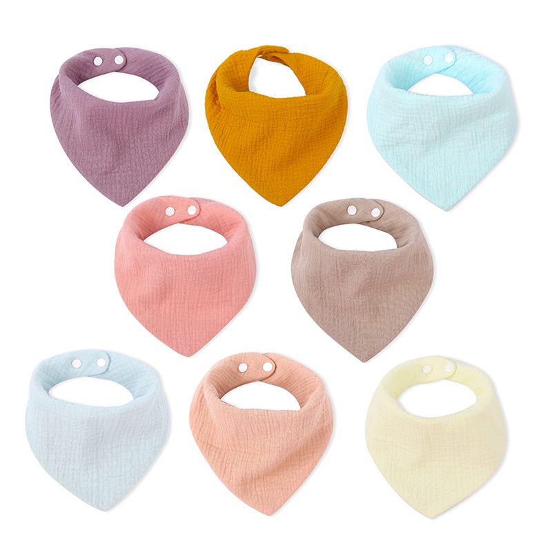 Cross-border baby saliva towel cotton gauze bib baby products children newborn baby super soft triangle towel