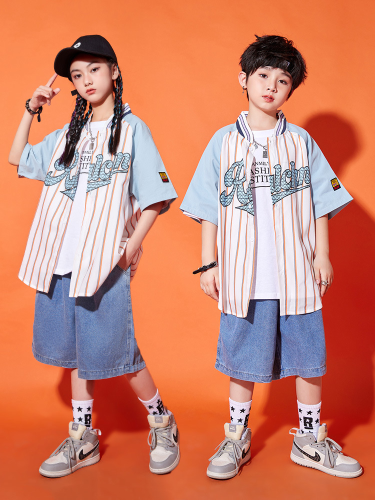 少兒街舞服裝男童嘻哈炸街hiphop帥氣表演服裝女童走秀演出服裝潮