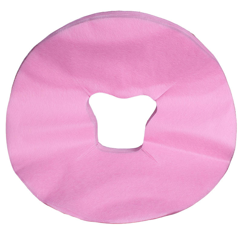 Beauty salon massage bed pillow towel push oil bed scarf 100 round hole cross hole cushion face towel disposable hole towel