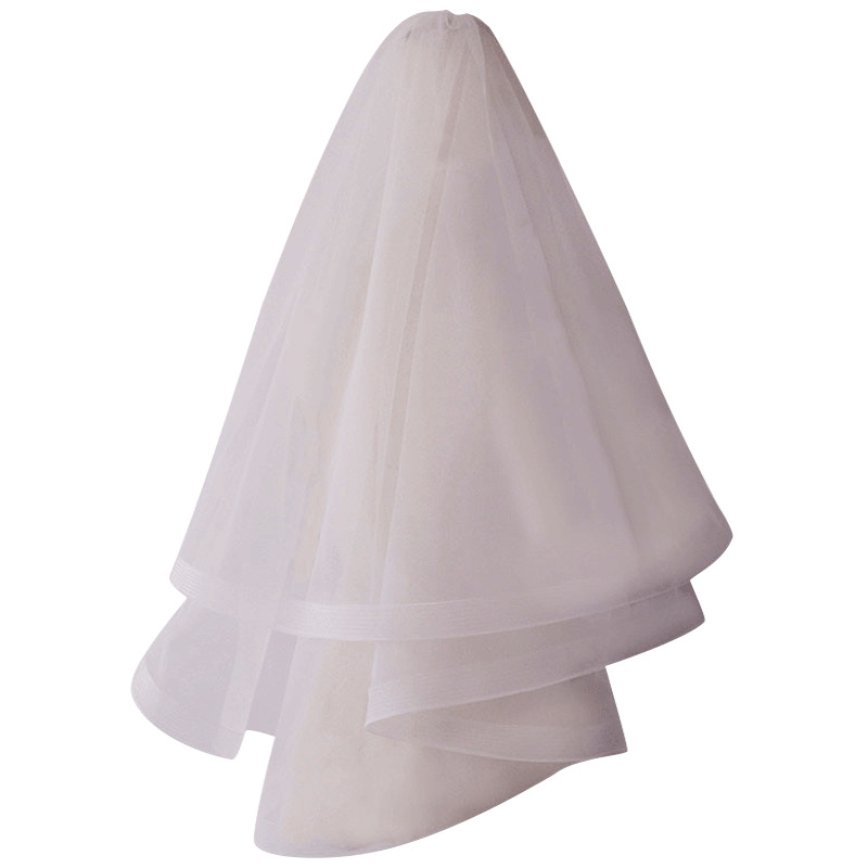 Bridal veil French retro stretch net double Mori wedding wedding simple headdress short factory direct wholesale