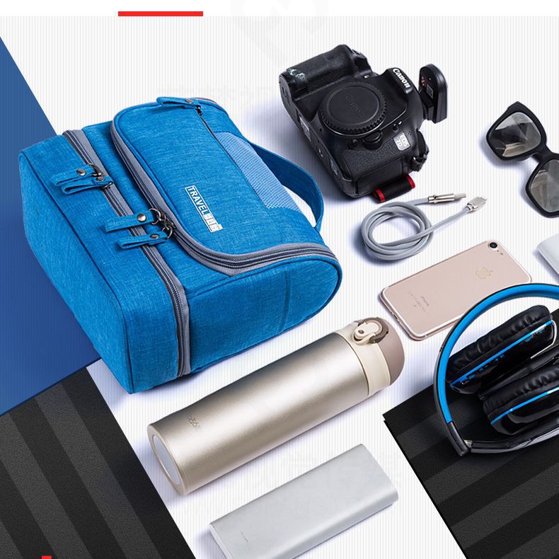 Cross-border travel makeup storage bag large capacity waterproof mildew-proof dry and wet separation bag Portable Hook wash bag