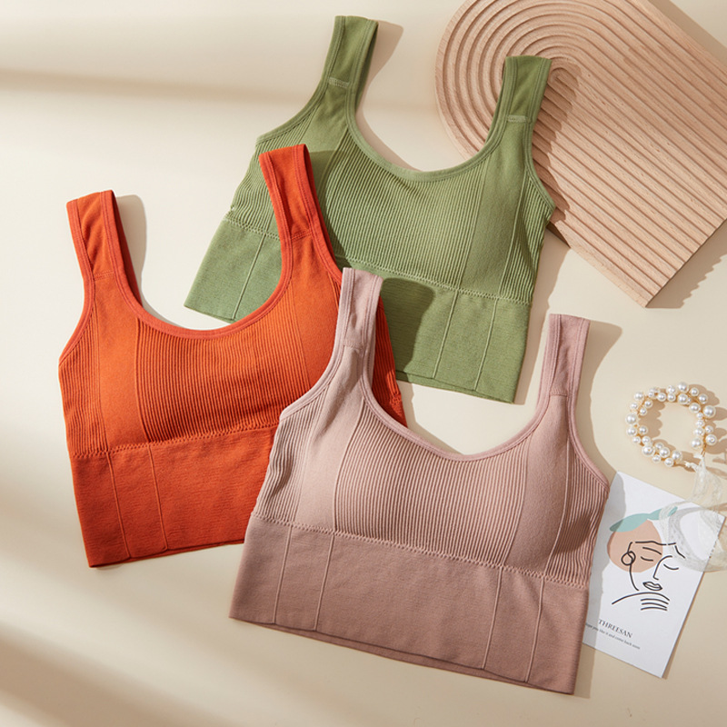 Summer seamless girl wireless fixed strap wrapped chest beauty back vest tube top bra underwear wholesale