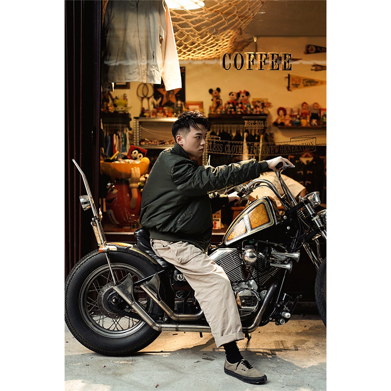 Norman Longmei military uniform classic MA1 autumn and winter thickened jacket pilot jacket Air Force men's fashion baseball uniform