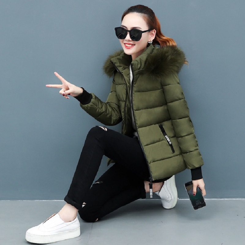 Cross-border down cotton-padded jacket ladies winter coat 2024 new mid-length thick cotton-padded jacket cotton-padded jacket bread clothing wholesale