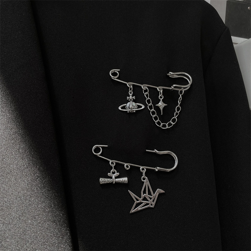 Gothic Vintage Dark Style Brooch Cross Waist Buckle Suit Jacket Pin Shoes Hat Accessories Trendy Jewelry