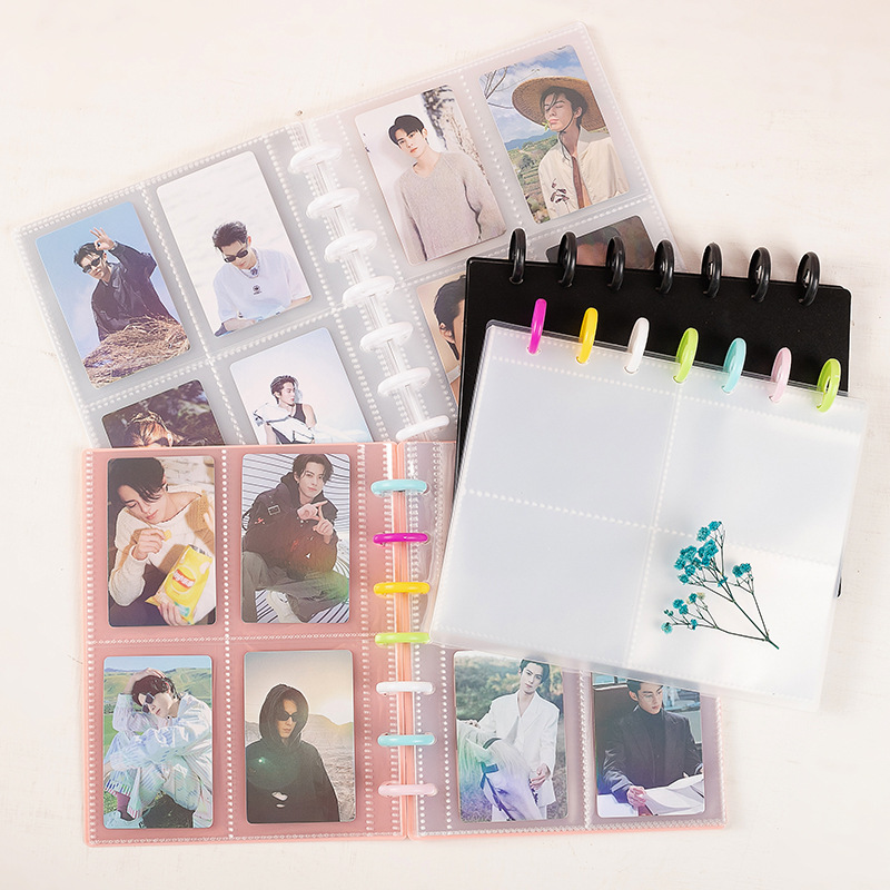 Star chasing storage book 3 inch mushroom buckle folding small card book 4 palace grid 49 loose-leaf 20 page 30 diy