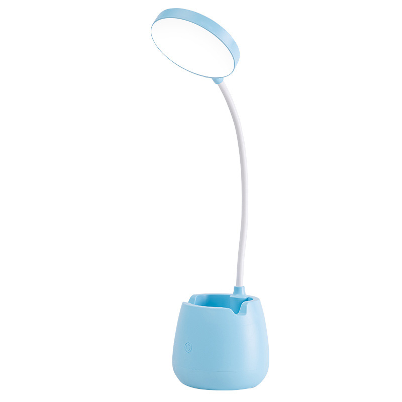 Creative pen holder folding USB rechargeable plug-in desk lamp touch reading eye protection night light LED wholesale gift students