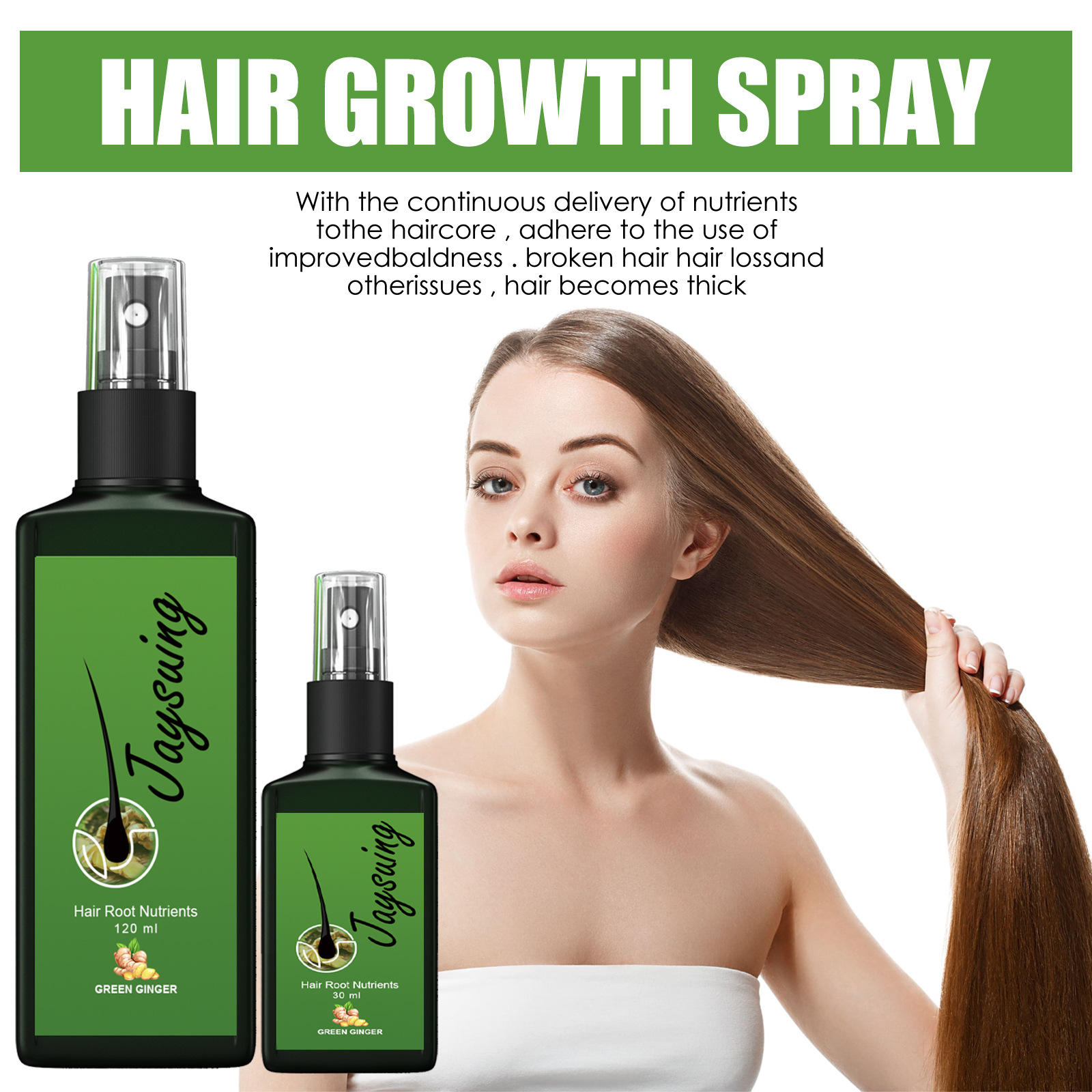 Jaysuing Hair Condiment Strong Hair Nourishing Hair Root Repair Hair Scalp Massage Nutrient
