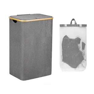 Household Dirty Clothes Basket with Lid Large Dirty Clothes Storage Basket Oxford Cloth Foldable Dirty Clothes Basket Laundry Basket Storage Box