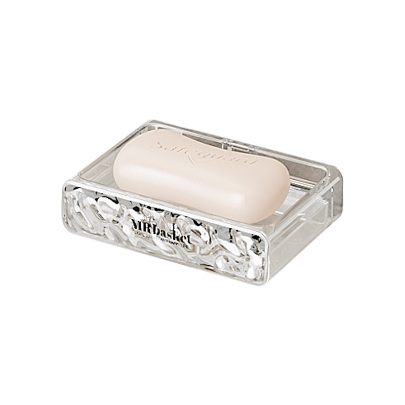 Non-perforated Soap Box Wall-mounted Household High-grade Bathroom Drain Soap Storage Rack Double-layer Soap Box