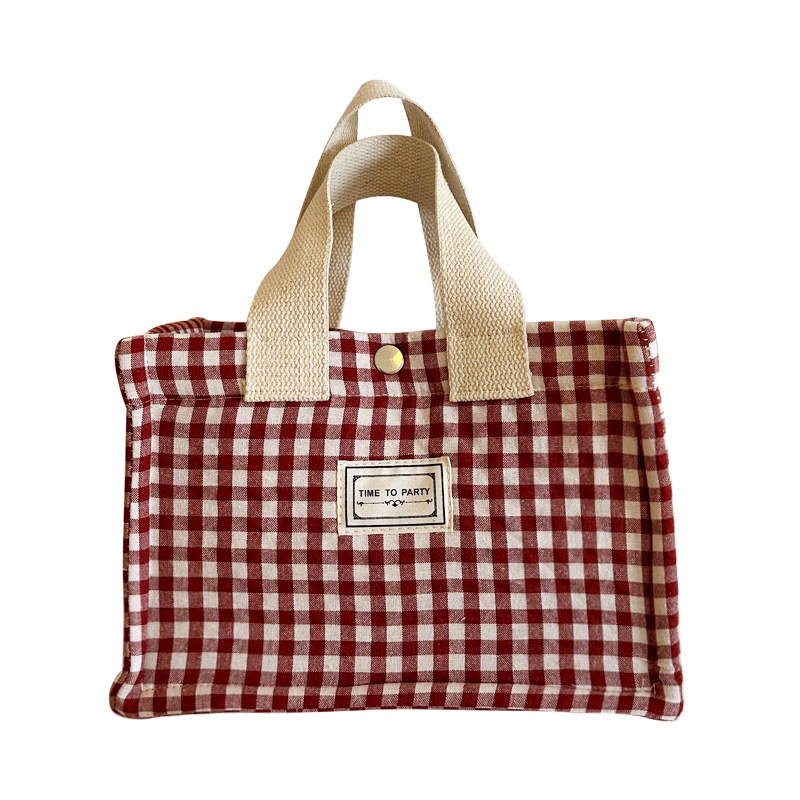 Thickened Insulation Picnic Flower Lunch Box Bag Women's All-match Hand-carried Small Square Bag Portable Mummy Bag Snack Lunch Bag Trendy