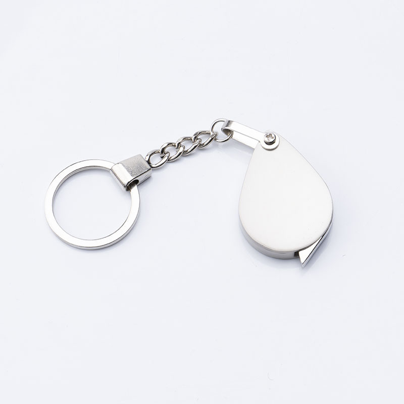 桑克ポケット折り畳み式全金属キーホルダーは小さい字の亜鉛合金のガラスのレンズの携帯のルーペの卸売りを見ます。|undefined
