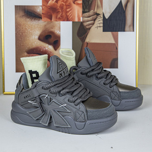 National fashion bread shoes men's fashion brand high-grade fashion handsome men's shoes thick bottom niche high street American shoes men's non-collision style