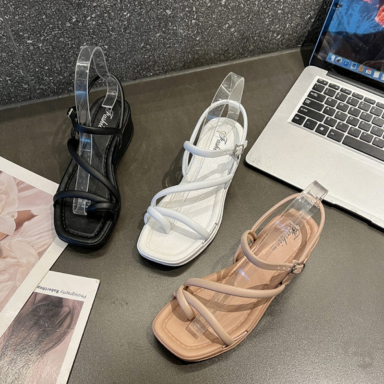 New style sandals women's summer fashion wedge platform sandals foreign trade thickened flip-flops outdoor all-matching beach slippers