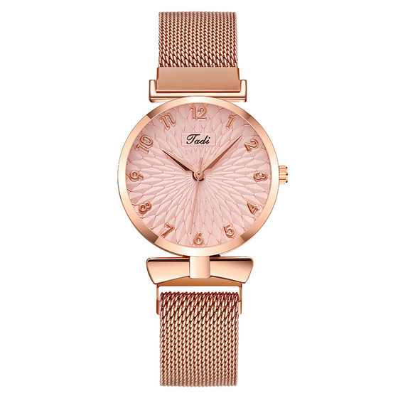 Cross-border Foreign Trade Explosions Women's Watch Women's Watch Digital Sunflower Bow Lazy Sucker Wrist Quartz Watch