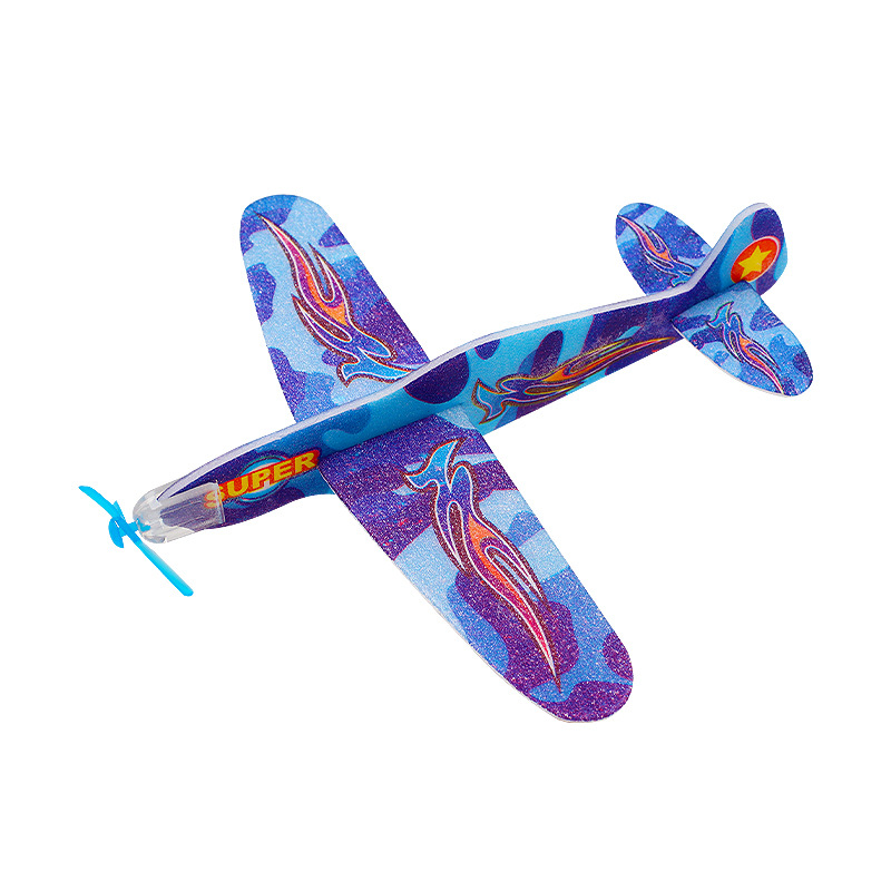 Creative children's toys small gift model assembled magic swing aircraft foam paper aircraft to push gifts