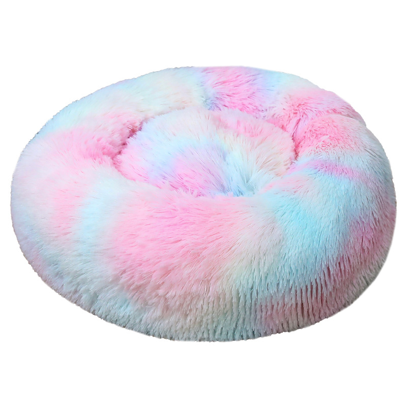 Round kennel autumn and winter warm plush cat nest four seasons deep sleep cat nest mat pet nest factory direct supply