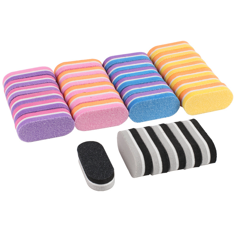 Cross-border supply of double-sided polishing small oval sponge rub Mini small long sponge throwing file wear-resistant sand