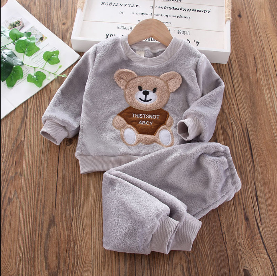 Children's Clothing 2023 Winter New Children's Clothes Baby Pajamas Girls' Winter Clothes Boys' Suit Winter Home Clothes