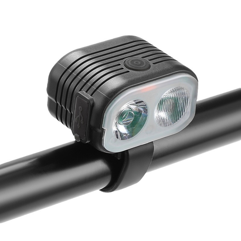 Cross-border new bicycle horn light mountain bike road bike night riding charging headlight bicycle accessories