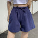 Cotton Linen Casual Shorts Women's Large Size Wide Leg Pants Home Beach Hot Pants Summer Loose Casual Sports Pants