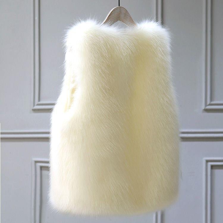 Fur vest for women in autumn and winter new versatile style thickened imitation fox fur vest vest coat fur vest