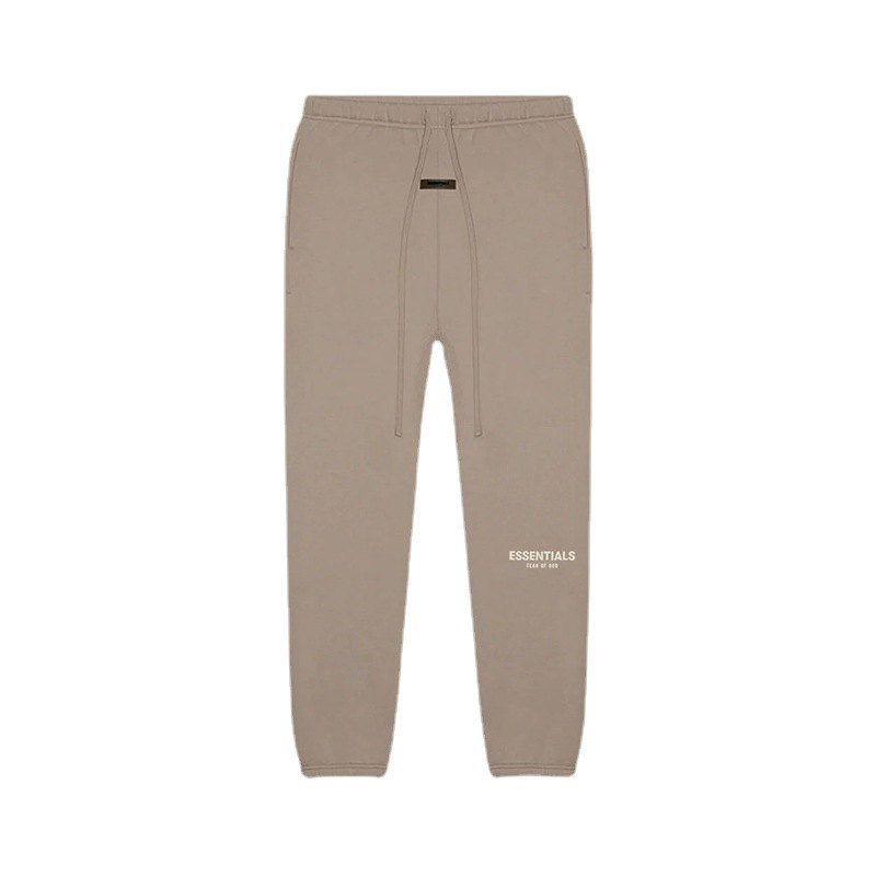 2022SS Flannel Pants White Flocking Printed ESSENTIALS Brand Cross-border Sweatpants