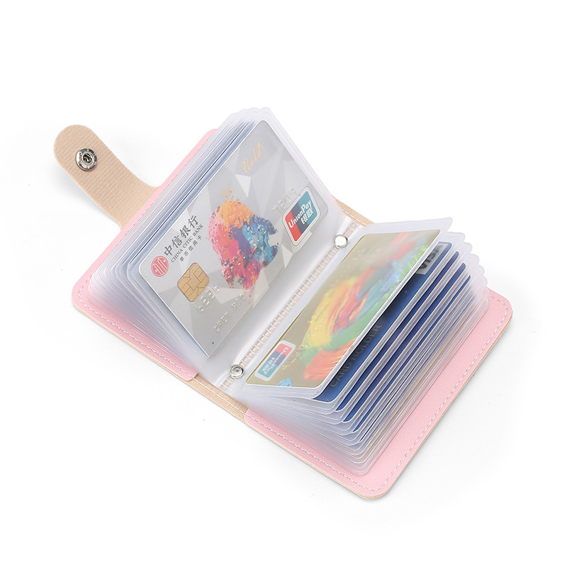 Cartoon Cute Student Card Holder Women's Ultra-thin Large Capacity Driver's License Multi-Card Holder Portable Wallet Kt Cat Snap