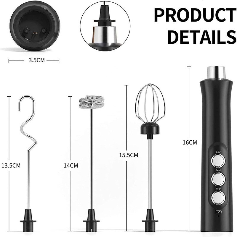 Rechargeable electric whisk mixer automatic whisk cream whisk milk powder paint