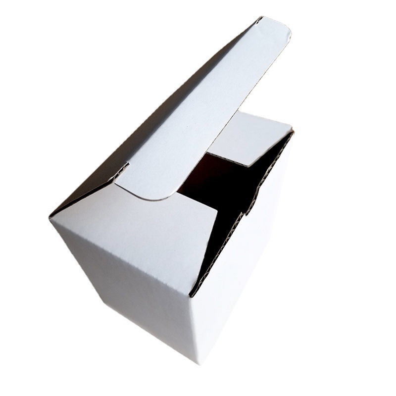 White carton spot packing box three-layer hard packing box express corrugated kraft packaging box white box