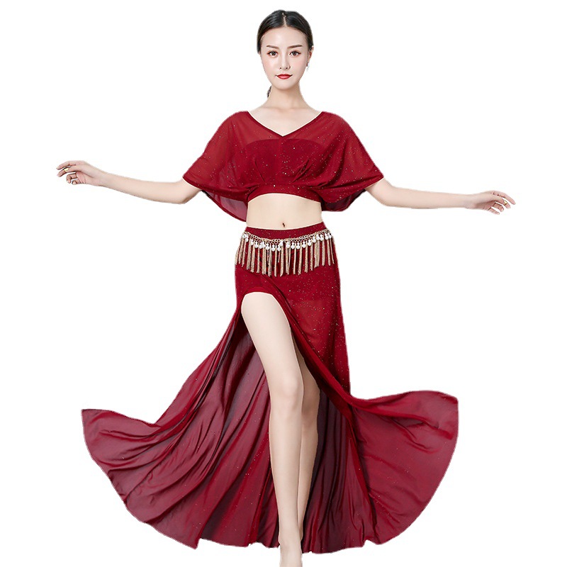 New Classical Belly Dance Practice Performance Suit Beginners Spring and Autumn Sexy Large Size Long Skirt Clothing