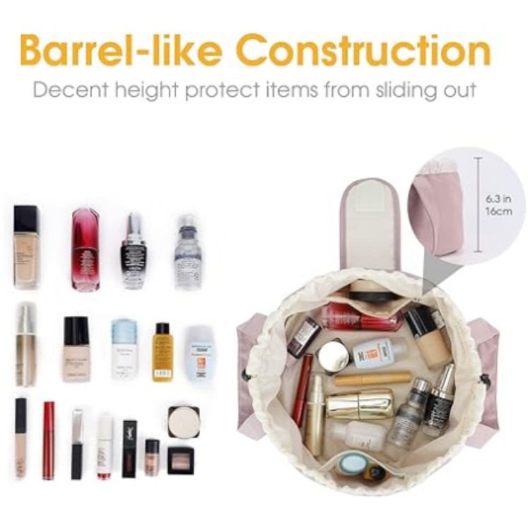 In stock new large capacity portable drawstring cosmetic bag storage bag travel wash bag fashion makeup brush storage