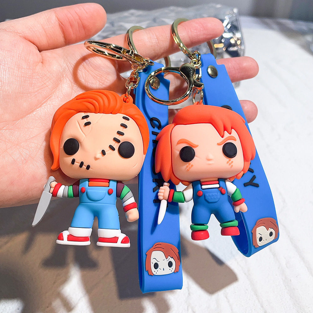 14 Horror Series Ghost Baby Killer Keychain Ghost Baby Bride Doll Clown Soul Back Keychain Halloween