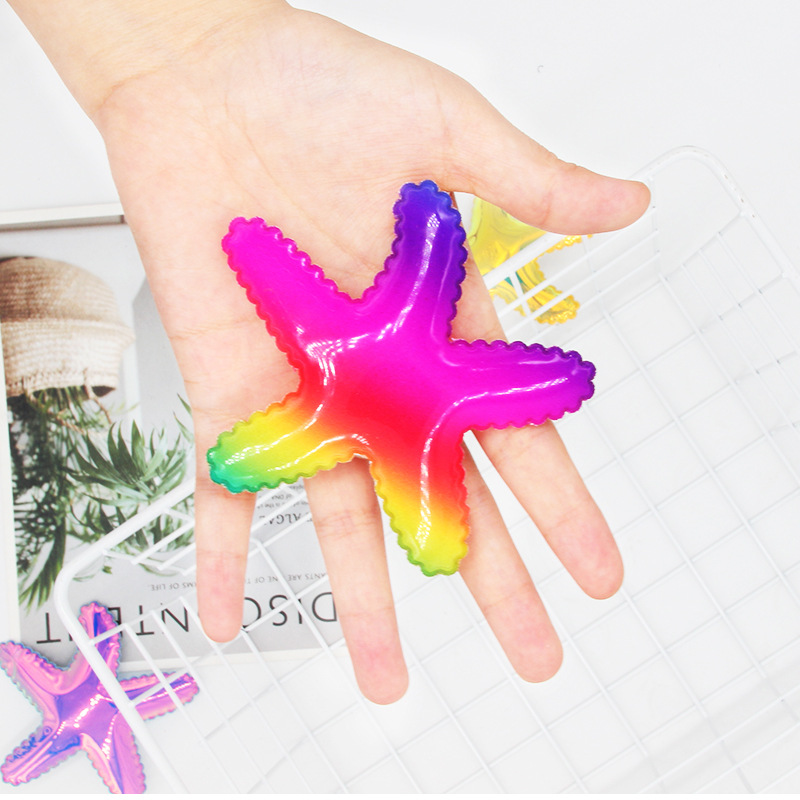Heart Tian Cute Princess Starfish Hairpin Summer Children Rainbow Sequins Duckbill Clip Star Clip Jewelry Supply_voghion.com