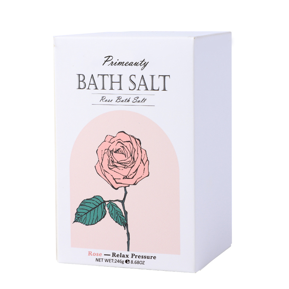 Cross-border manufacturers wholesale rose dried flower bath salt cleaning and moisturizing bath salt foot bath bath bath 2 in 1