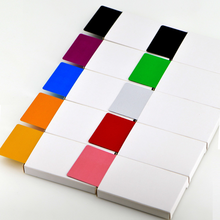 Heat transfer metal business card blank material 86*54 metal card