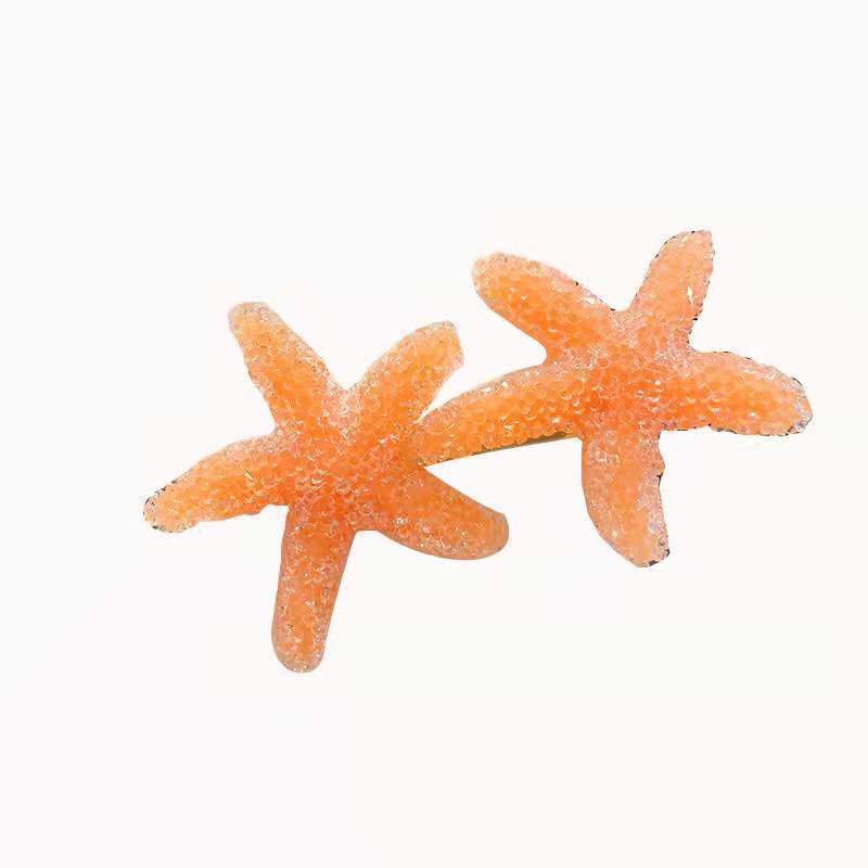 Hairpin Female Korean ins Candy Color Starfish Back Head Hairpin Girl Side Clip Bangs Card Top Clip Headwear Clip