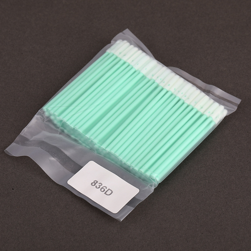 Factory wholesale 836D dust-free purification cotton swab sea cotton swab dust-free sponge cotton swab Green pp handle wiping stick