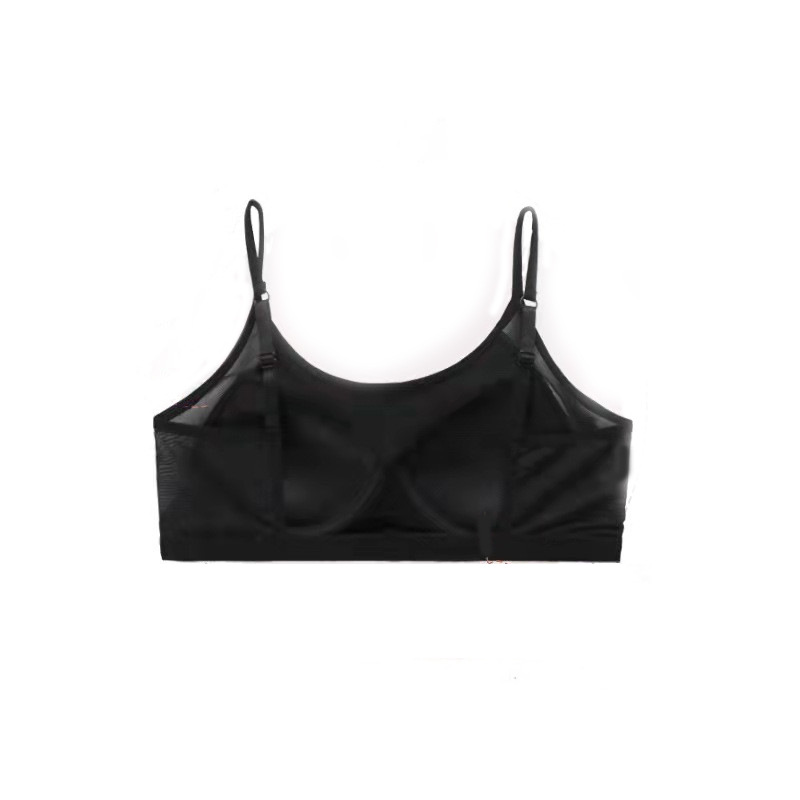 Small Sling Beautiful Back Underwear Women's Non-Rim Bra Backless Tube Top with Chest Pad One-piece Wrapping Chest Base White Inner Rack