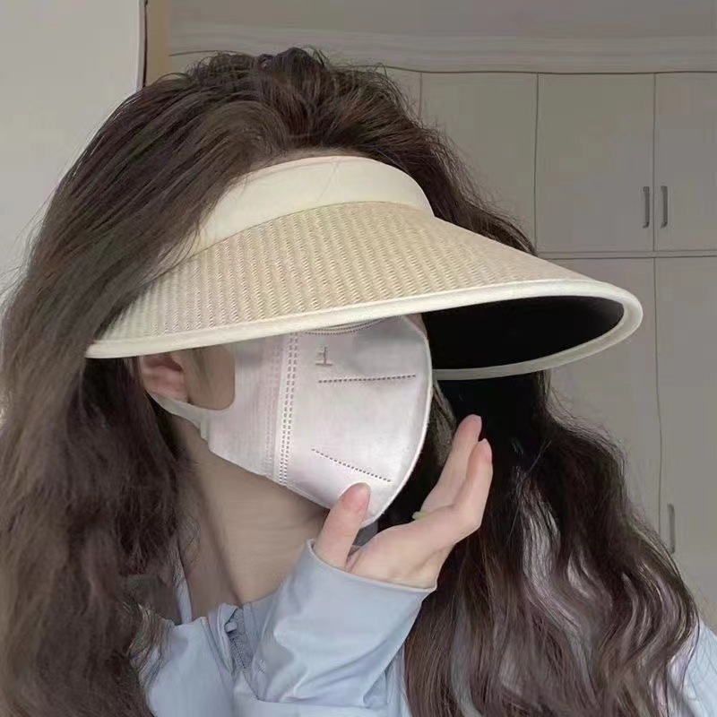[Summer Explosions] Hat Women's Summer Sun Protection Air Top Hat Korean Style Sun Hat Fashion Hair Band UV Protection
