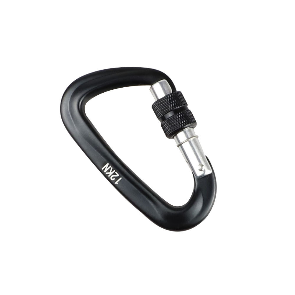 Zhibo metal RICHWITS mountaineering buckle D-type mountaineering buckle 7075 aviation aluminum outdoor rock climbing safety hook 12KN