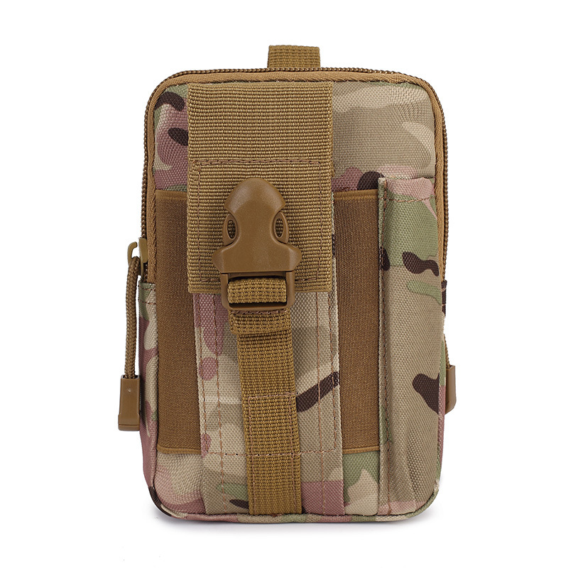MOLLE Multifunctional Running Mountaineering Camouflage Waterproof Outdoor Sports Tactical Mobile Phone Hanging Bag Waist Bag Men's Wholesale