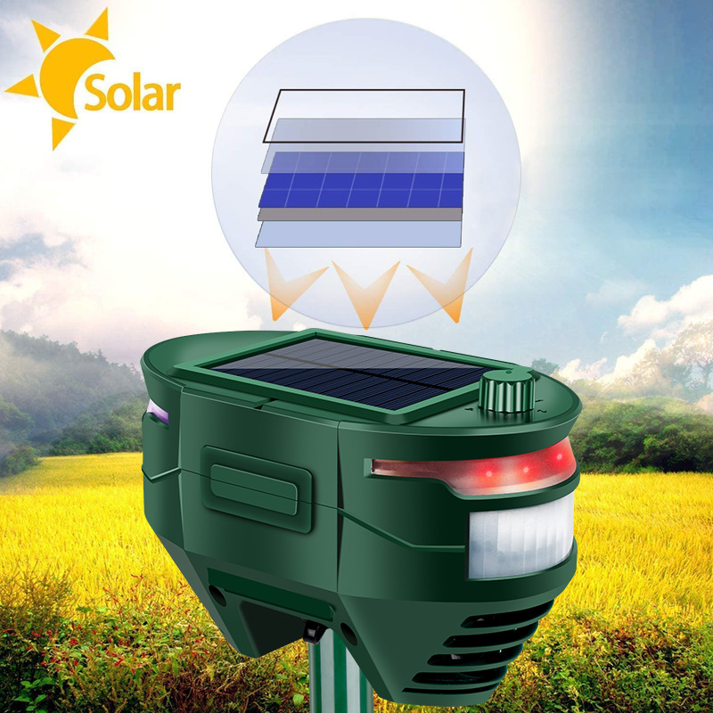 Amazon New Outdoor Solar Animal Drive Ultrasonic Infrared Sensor Animal Drive