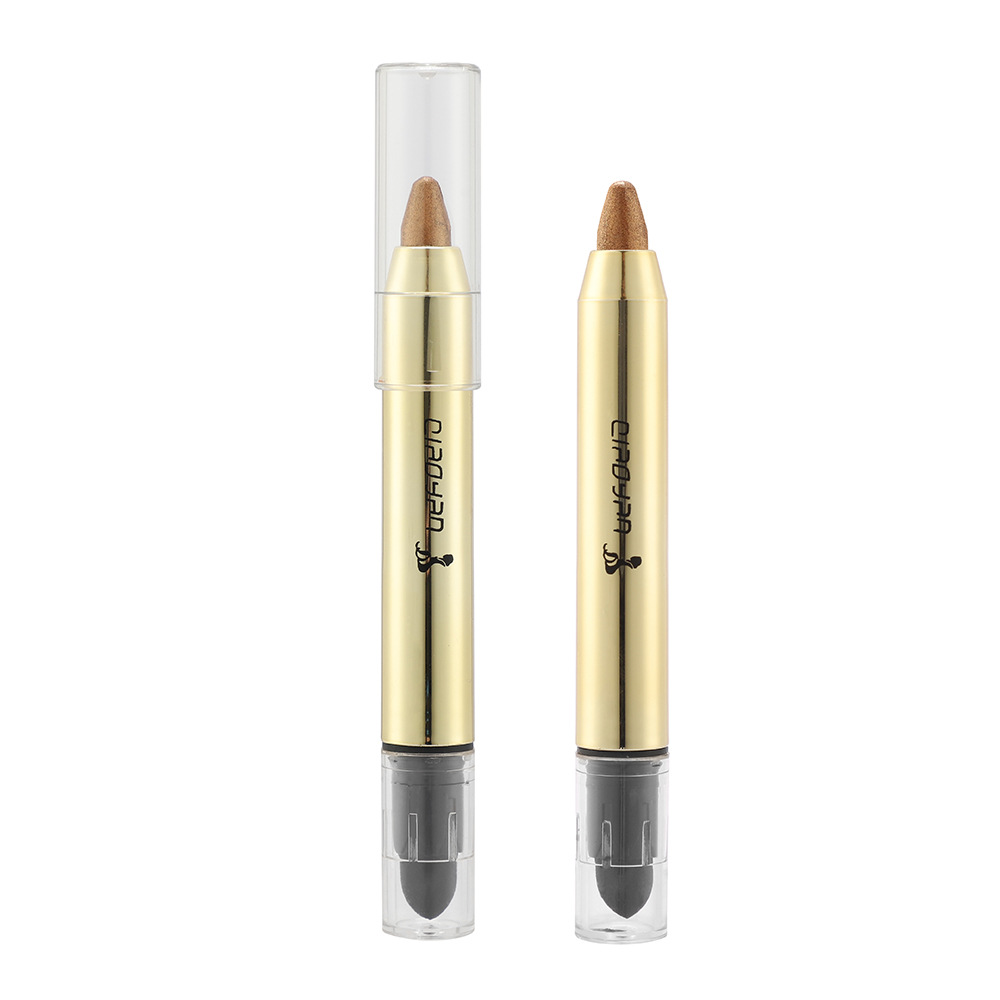 Dijiu high-gloss eye shadow pen lazy eye shadow pen eye shadow stick double head flashing pearlescent makeup easy to color 2028