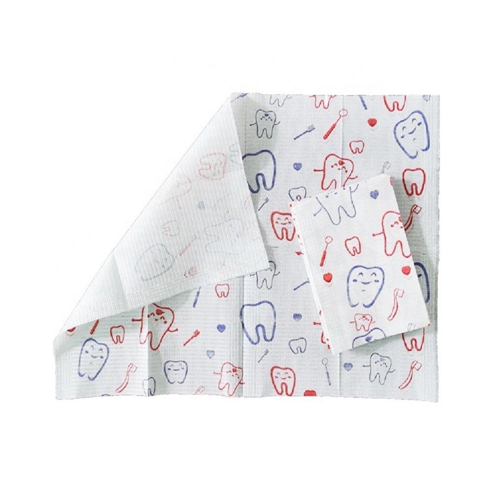 Red tooth pattern dental pad