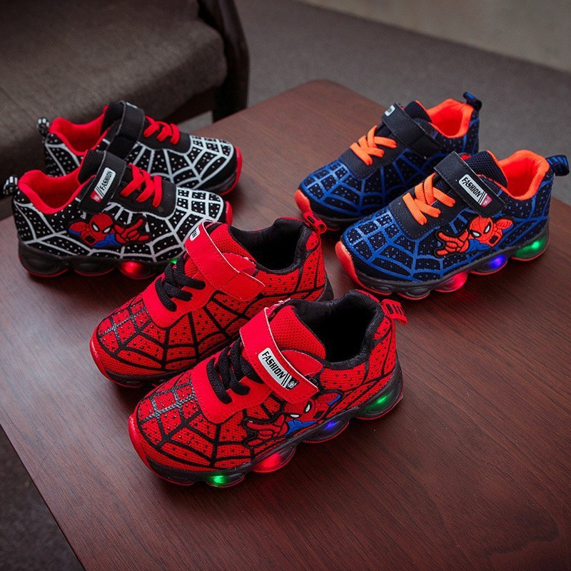 Autumn children's shoes Children's luminous shoes boys and girls running shoes baby flashing shoes LED bright light sports shoes mesh