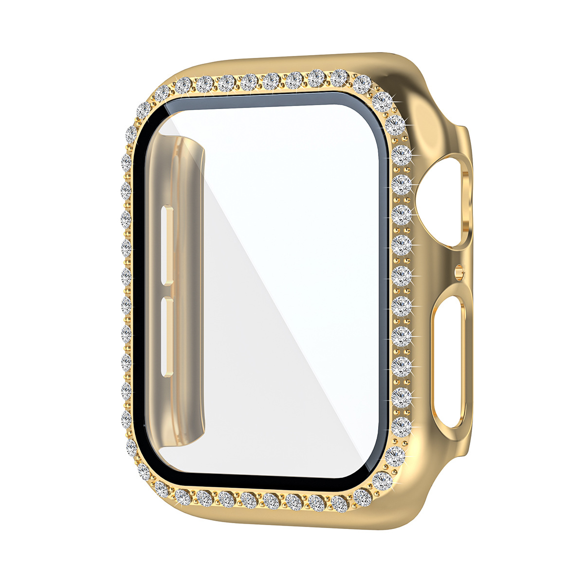 Suitable for Apple Watch Protective Case Watch Series2-10/SE Watch Single Row Diamond Tempered Film