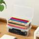 Stationery Storage Box Large Capacity Transparent Pencil Storage Box Pen Box Color Lead Children Crayon Box Painting Sketch Pencil Bag